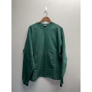 Vintage Green Blank Sweatshirt VTG Fashion Gear Crewneck 90s 2XL 1990s XXL